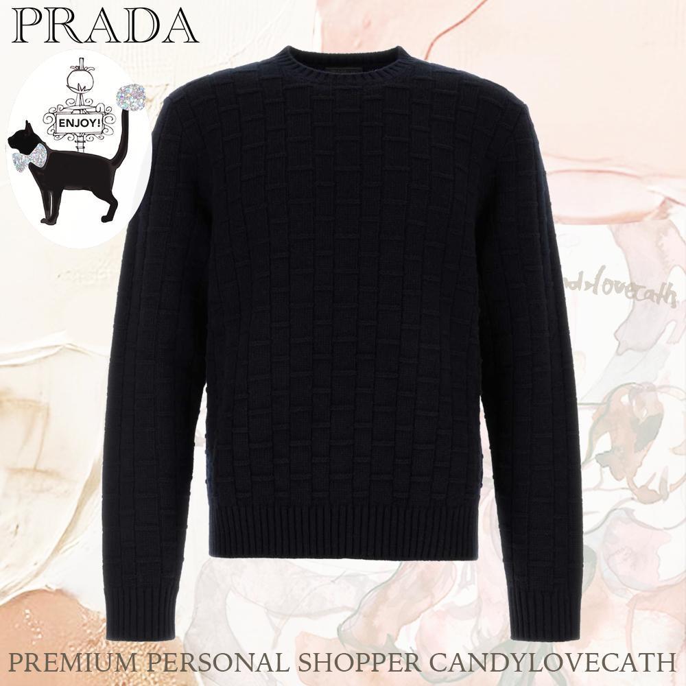 PRADA Midnight Blue Wool Blend Sweater (PRADA/ニット・セーター