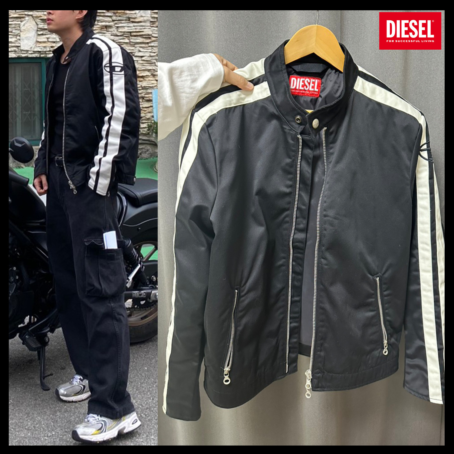 DIESEL】J-Beck Biker Jacket BTSグク,seventeenほし / 追跡付 (DIESEL