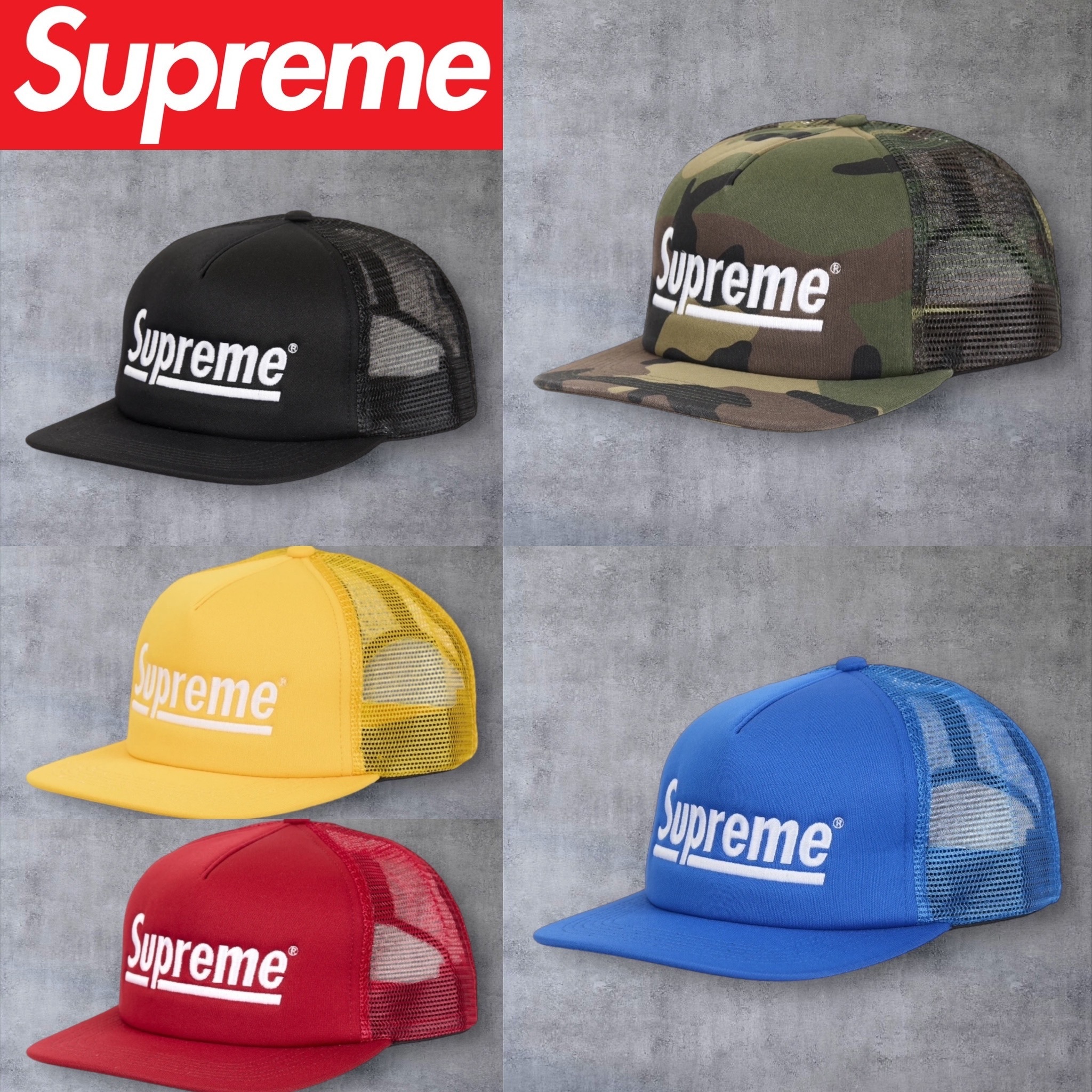 2024FW】Supreme Underline Mesh Back 5-Panel (Supreme/キャップ