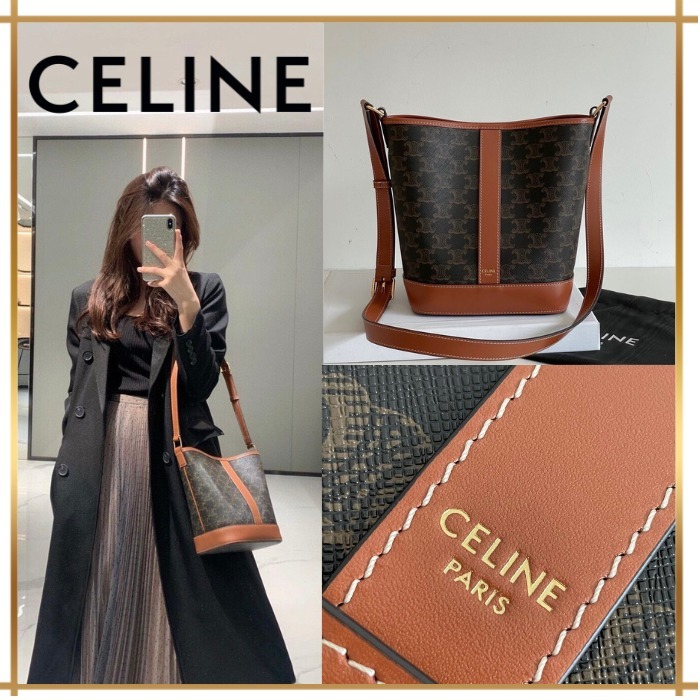 大容量♪】CELINE ミディアム バケット トリオンフキャンバス (CELINE