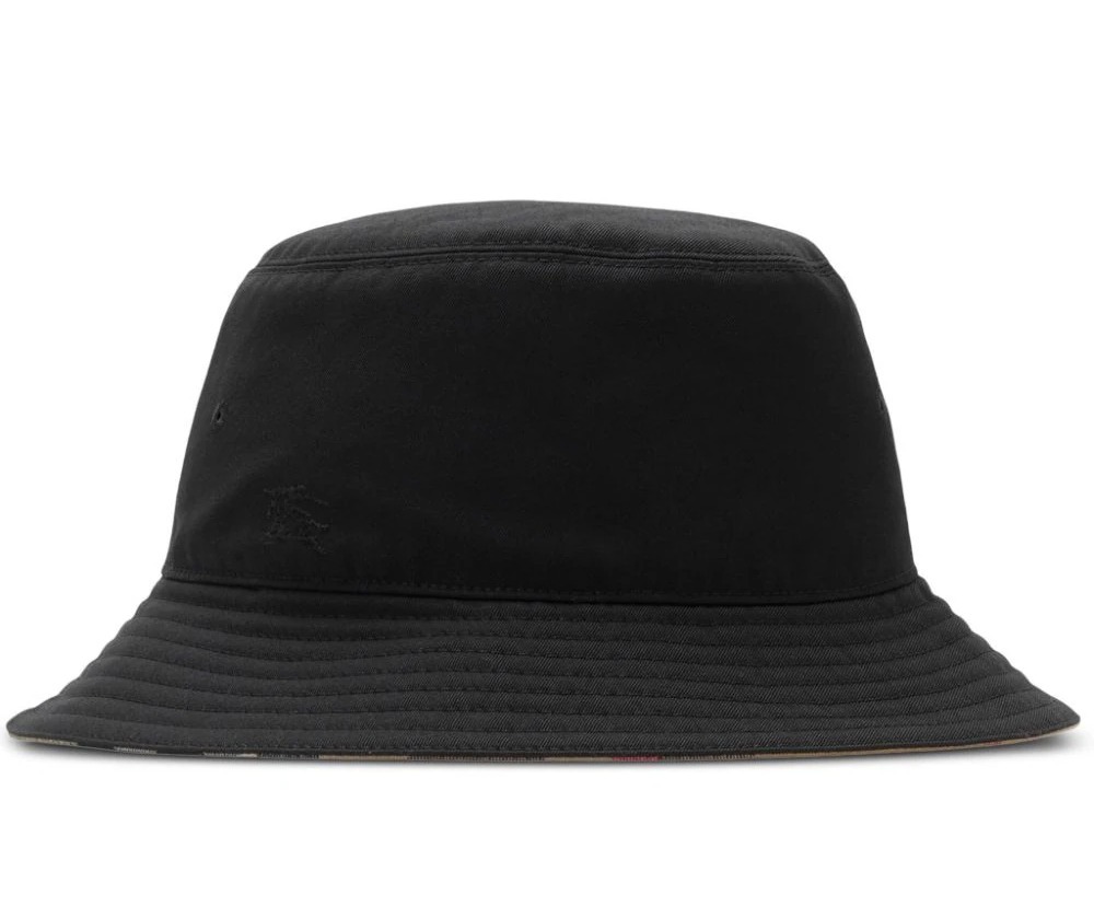BURBERRY】リバーシブル コットンブレンド バケットハット (Burberry