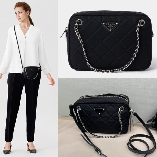 セール】PRADA キルティング チェーンショルダーバッグ 1BH910 (PRADA