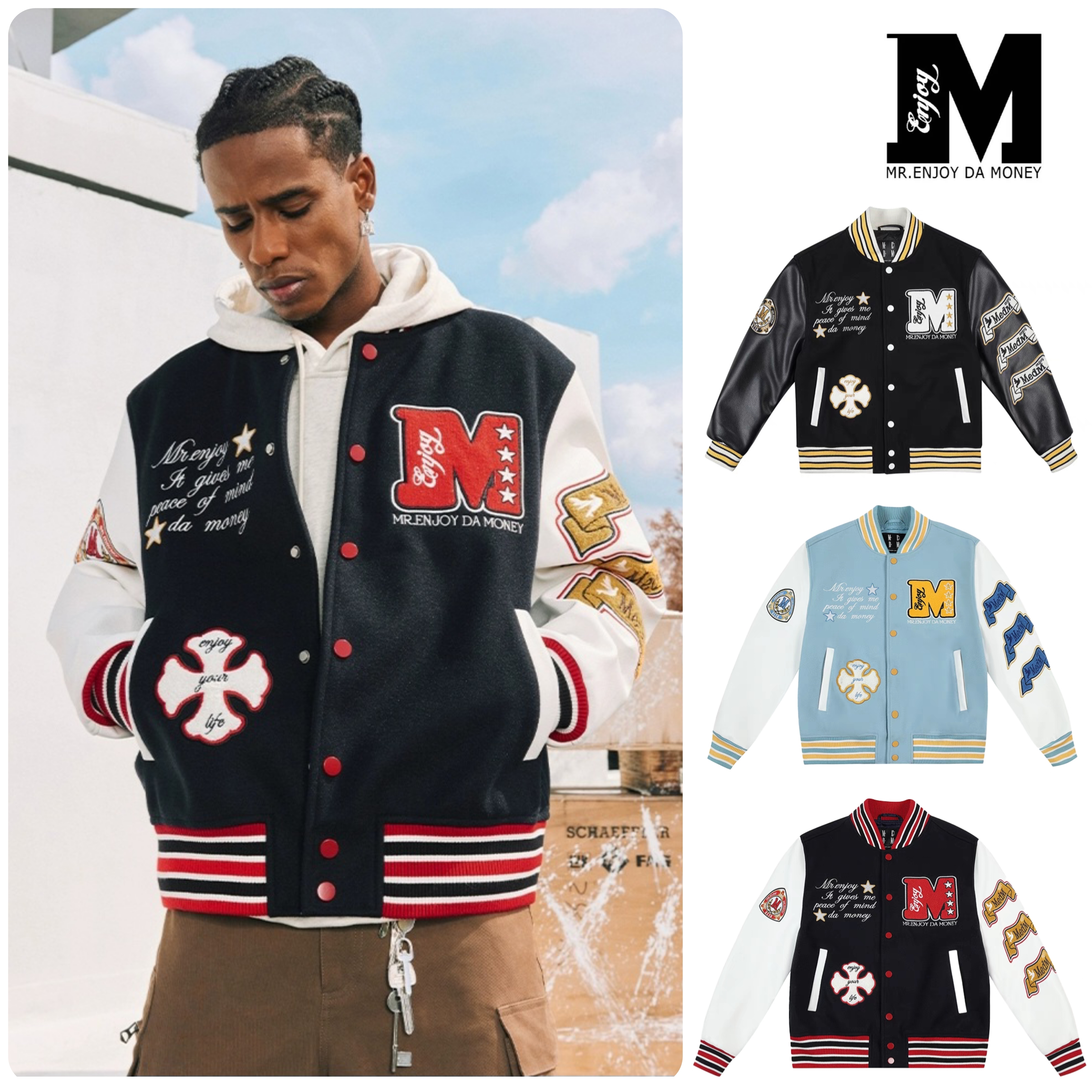 ☆MEDM☆ロゴ カジュアル ユニセックス スタジャン/送料込 (MR. ENJOY