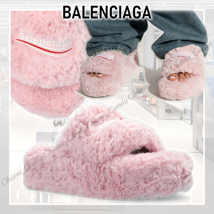 フェイクファー BALENCIAGA(バレンシアガ) サンダル・ミュール