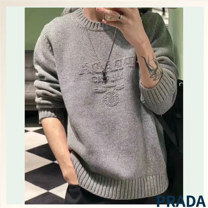 グレー（灰色）系 XL以上 PRADA(プラダ) ニット・セーター(メンズ
