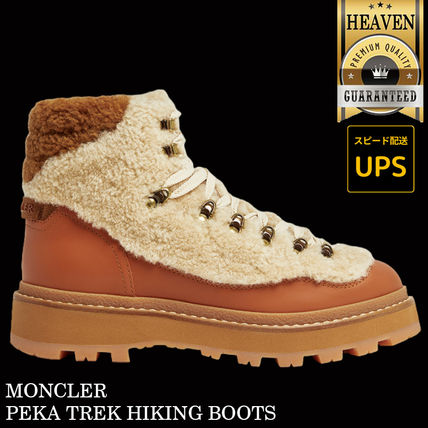 MONCLER Wallabee ベージュムートンブーツ激安！