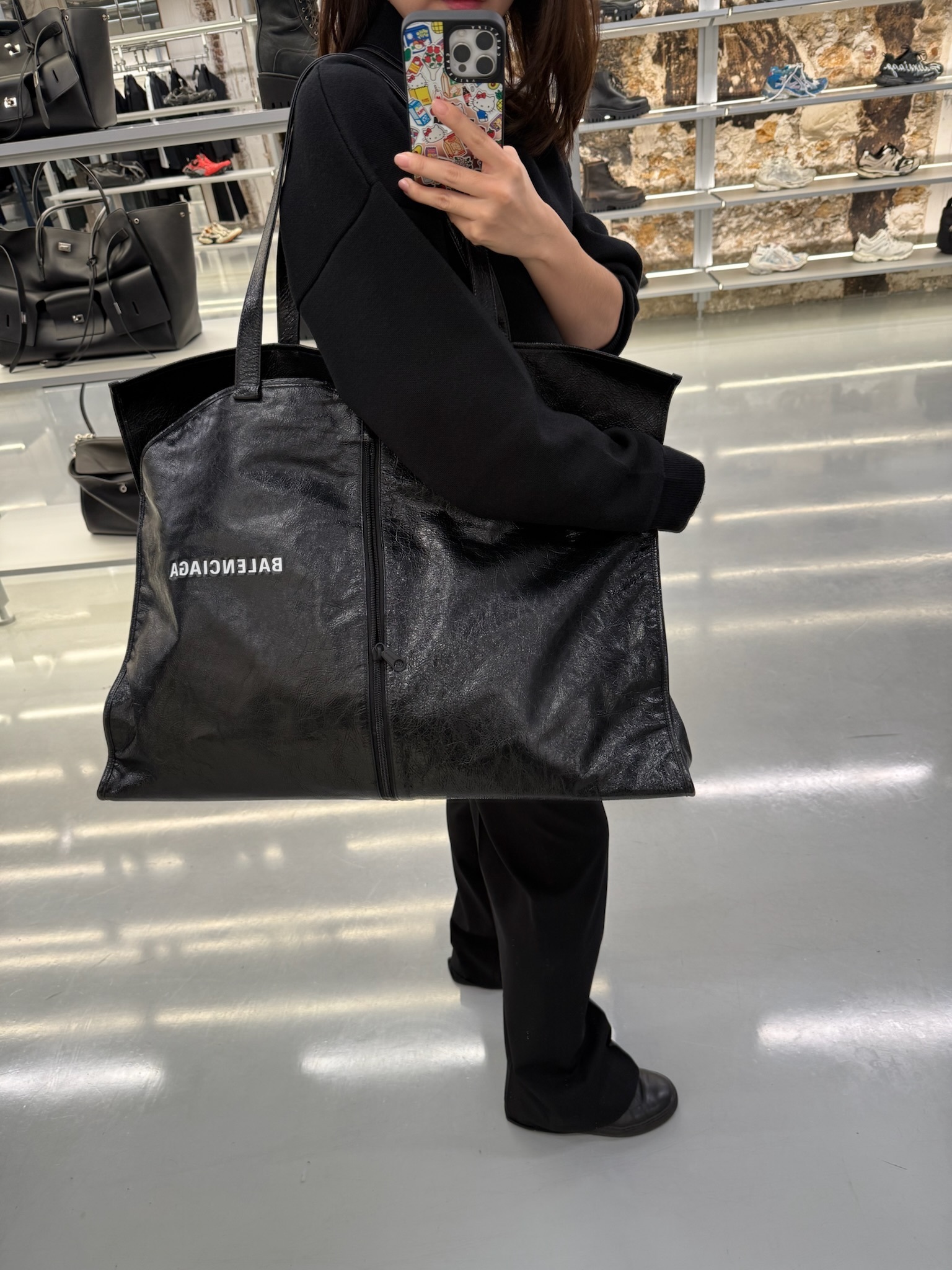 BALENCIAGA】SHOPPER ガーメント トート ショルダー ロゴ (BALENCIAGA