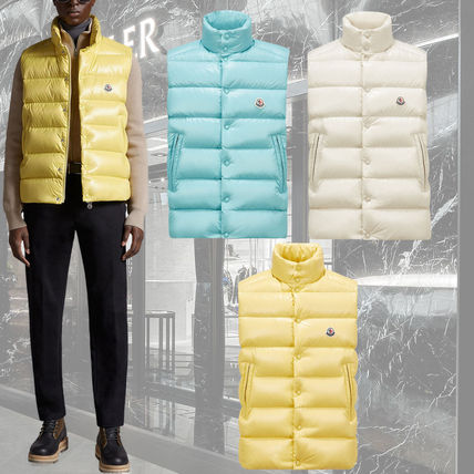 イエロー（黄色）系 S MONCLER(モンクレール) ダウンベスト(メンズ