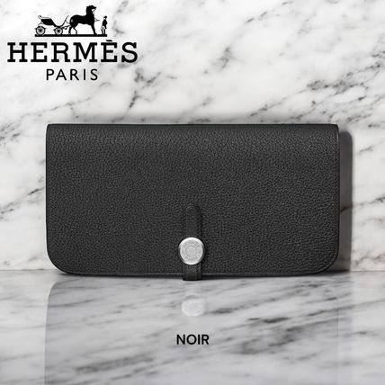 男性に人気 HERMES ドゴン レクトヴェルソ ロング ノワール 財布