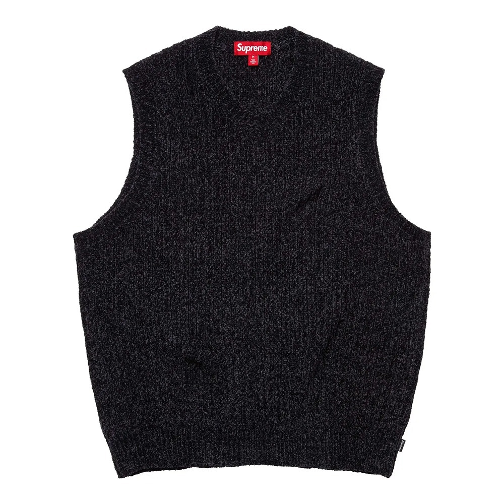 Supreme】Chenille Sweater Vest☆Black☆24FW☆ (Supreme/ベスト