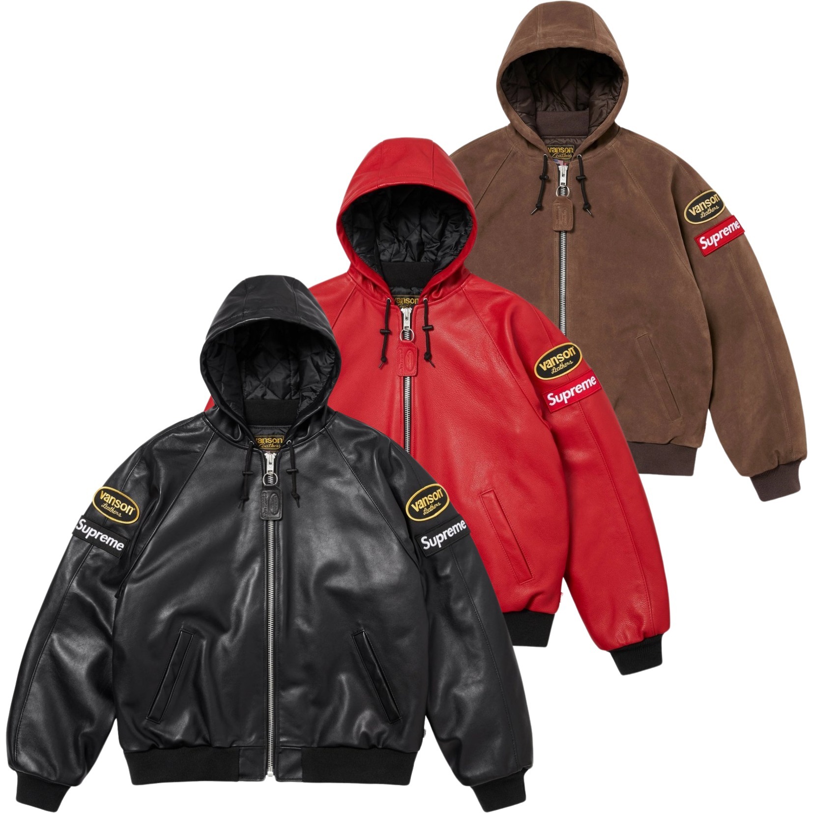 24AW Supreme Vanson Leathers Hooded Work Jacket (Supreme/レザー