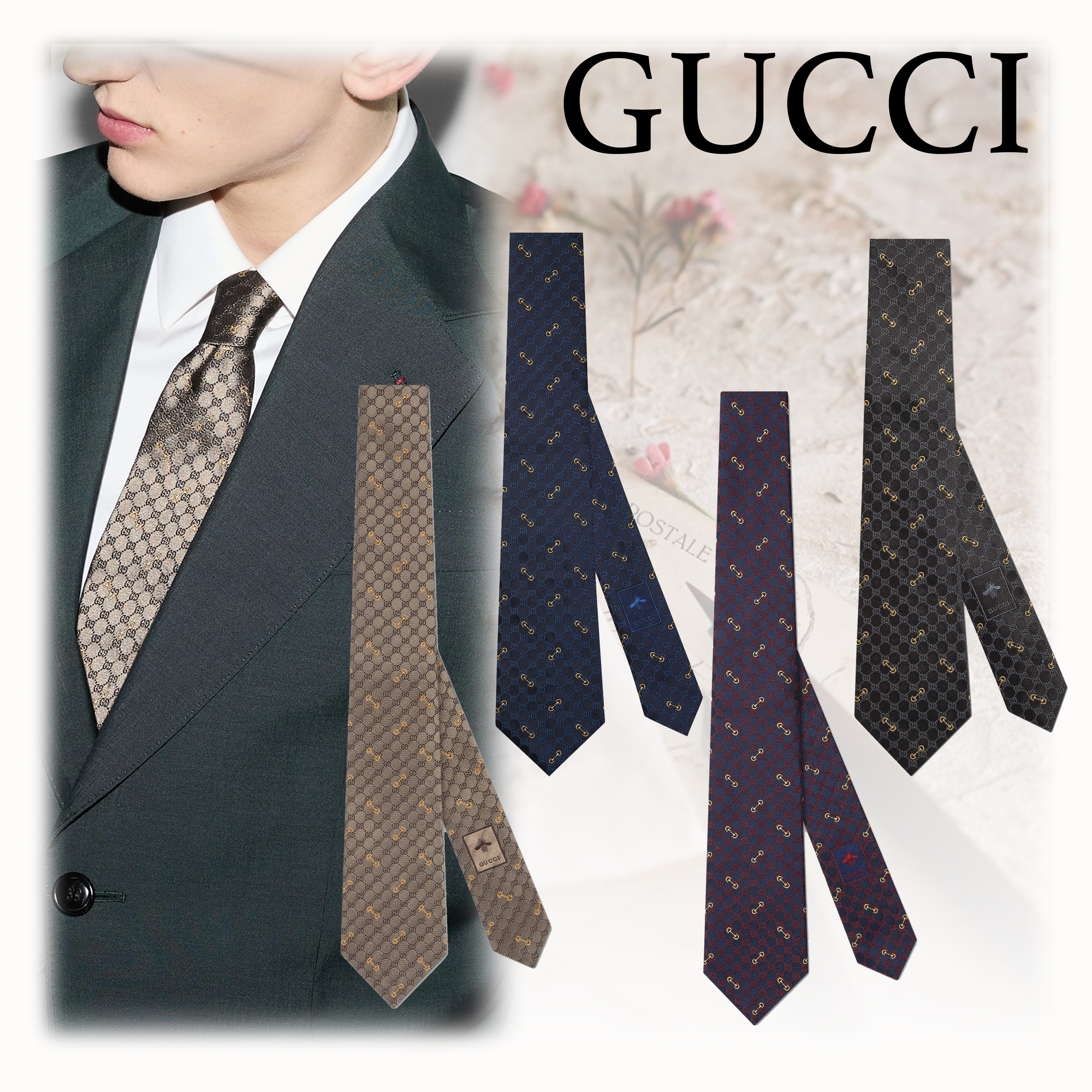 GUCCI】GG シルクジャカード ネクタイ (GUCCI/ネクタイ) 744379 4E217