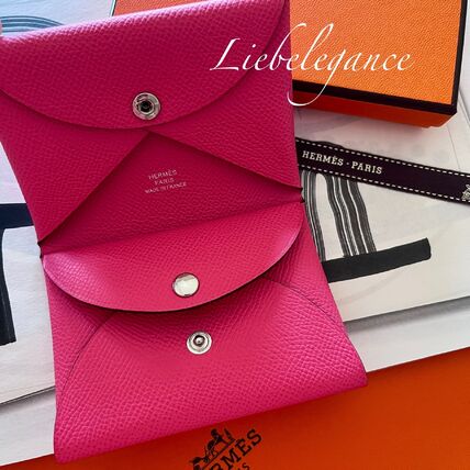 ピンク系 HERMES Calvi(エルメス カルヴィ) カードケース・名刺入れ