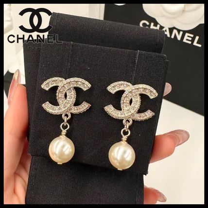 ロゴが素敵♡】CHANEL パール ドロップ ピアス (CHANEL/ピアス) A86506