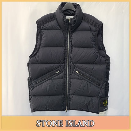 Navy STONE ISLAND(ストーンアイランド) ダウンベスト(メンズ