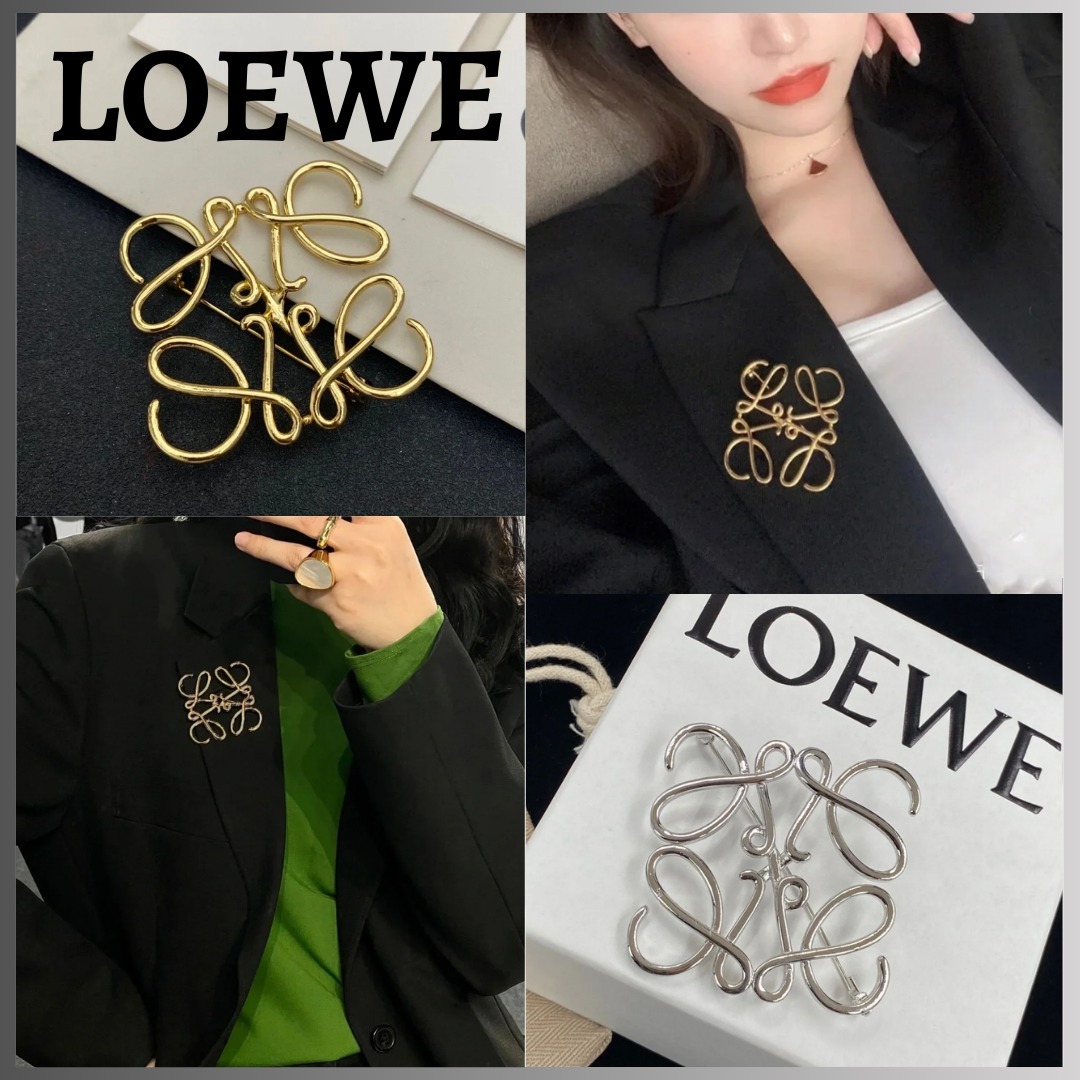 すぐ届く！定番 ブローチ LOEWE ロエベ アナグラム (LOEWE/ブローチ