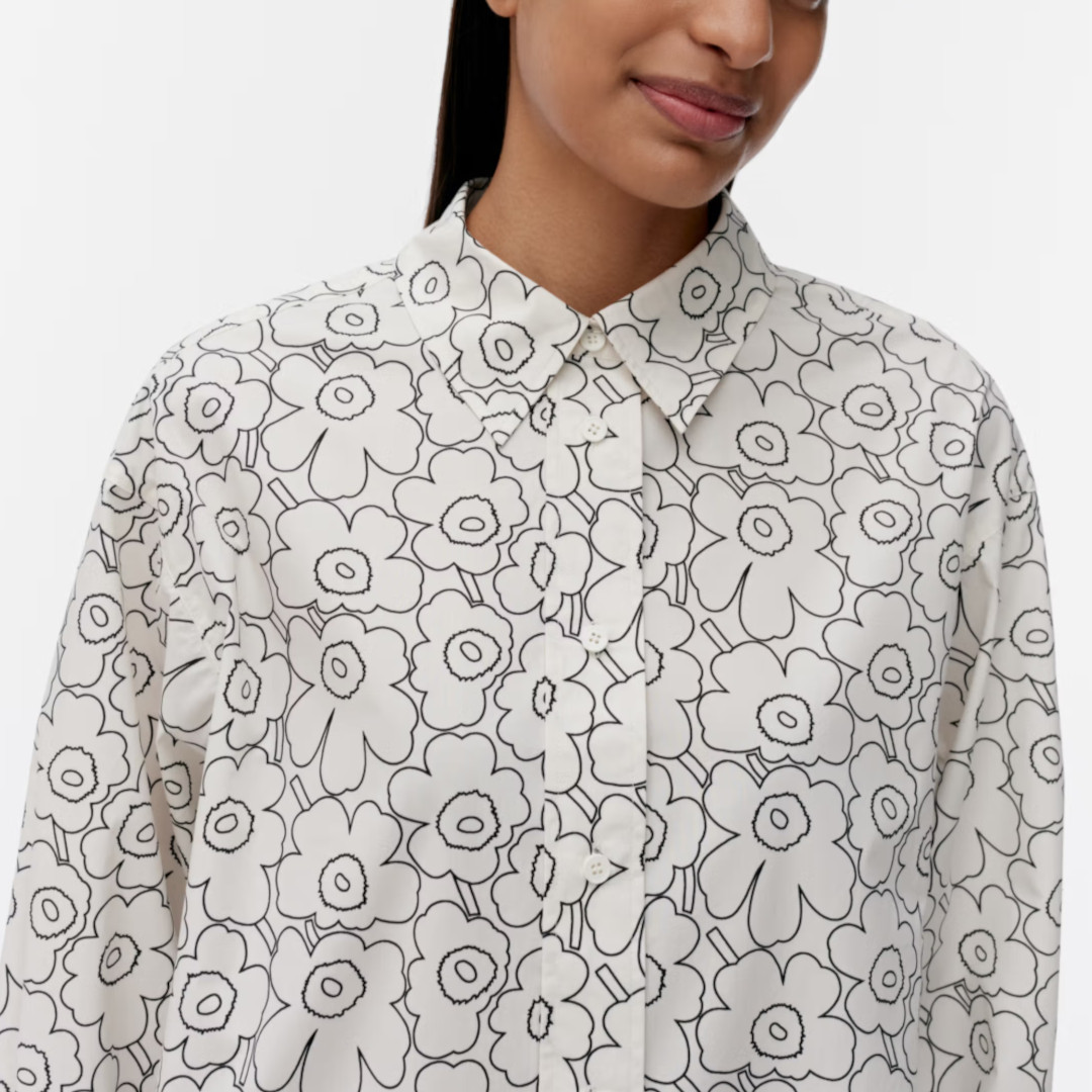 marimekko】Nila Piirto Unikko コットン シャツ (marimekko/ブラウス