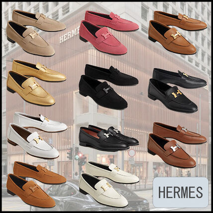 モカシン パリ ゴールド（金色）系 HERMES Paris(エルメス パリ) 靴