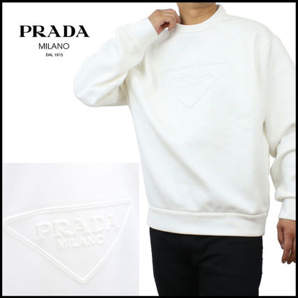 ホワイト（白）系 L PRADA(プラダ) スウェット・トレーナー(メンズ