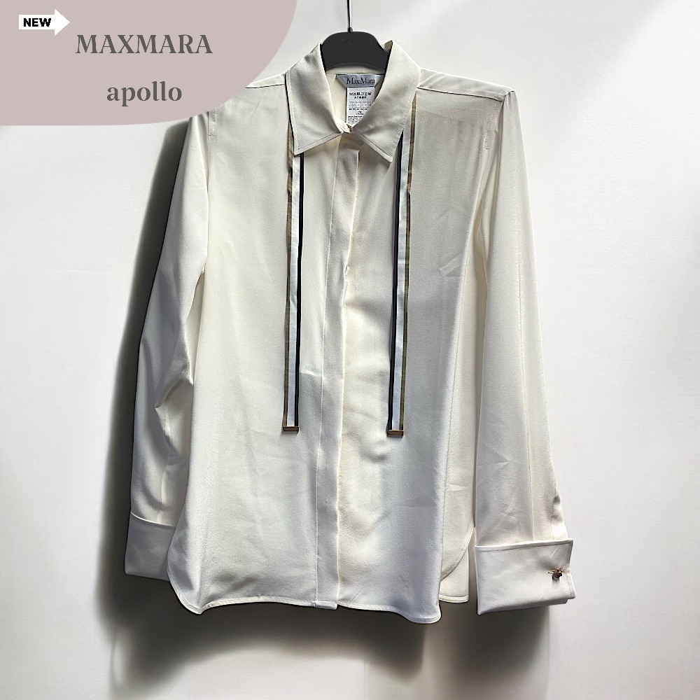 MAXMARA apollo 蝶ネクタイ付きシルクシャツ (Max Mara/ブラウス