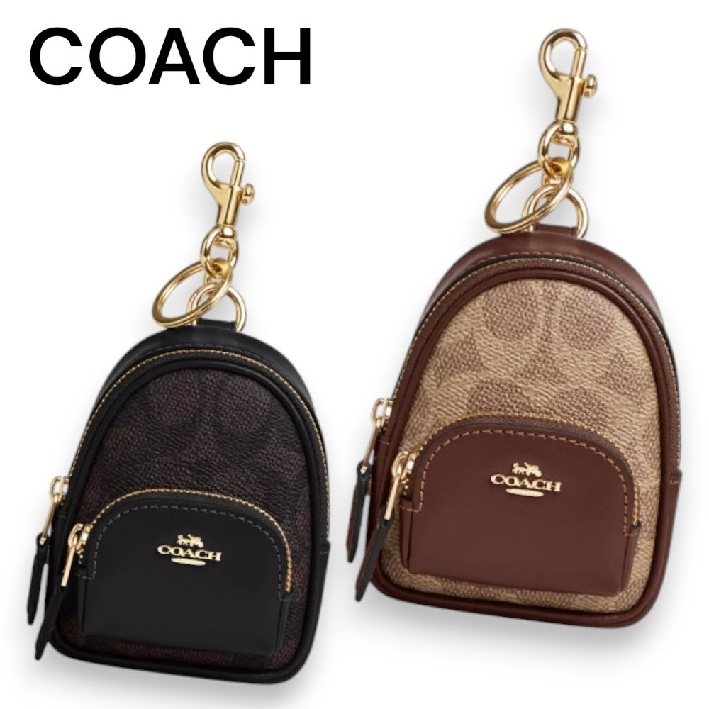 Coach】シグネチャー ミニコート バックパックバッグチャーム (Coach