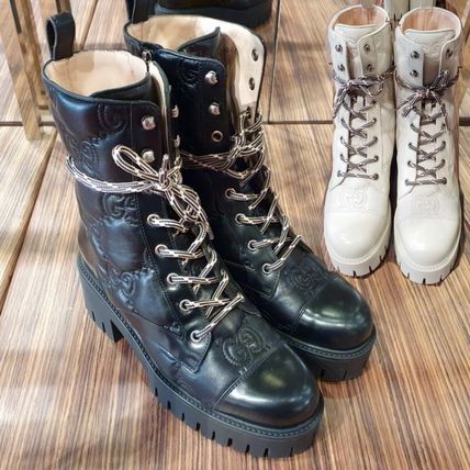 レースアップ GUCCI(グッチ) ショートブーツ・ブーティ(レディース