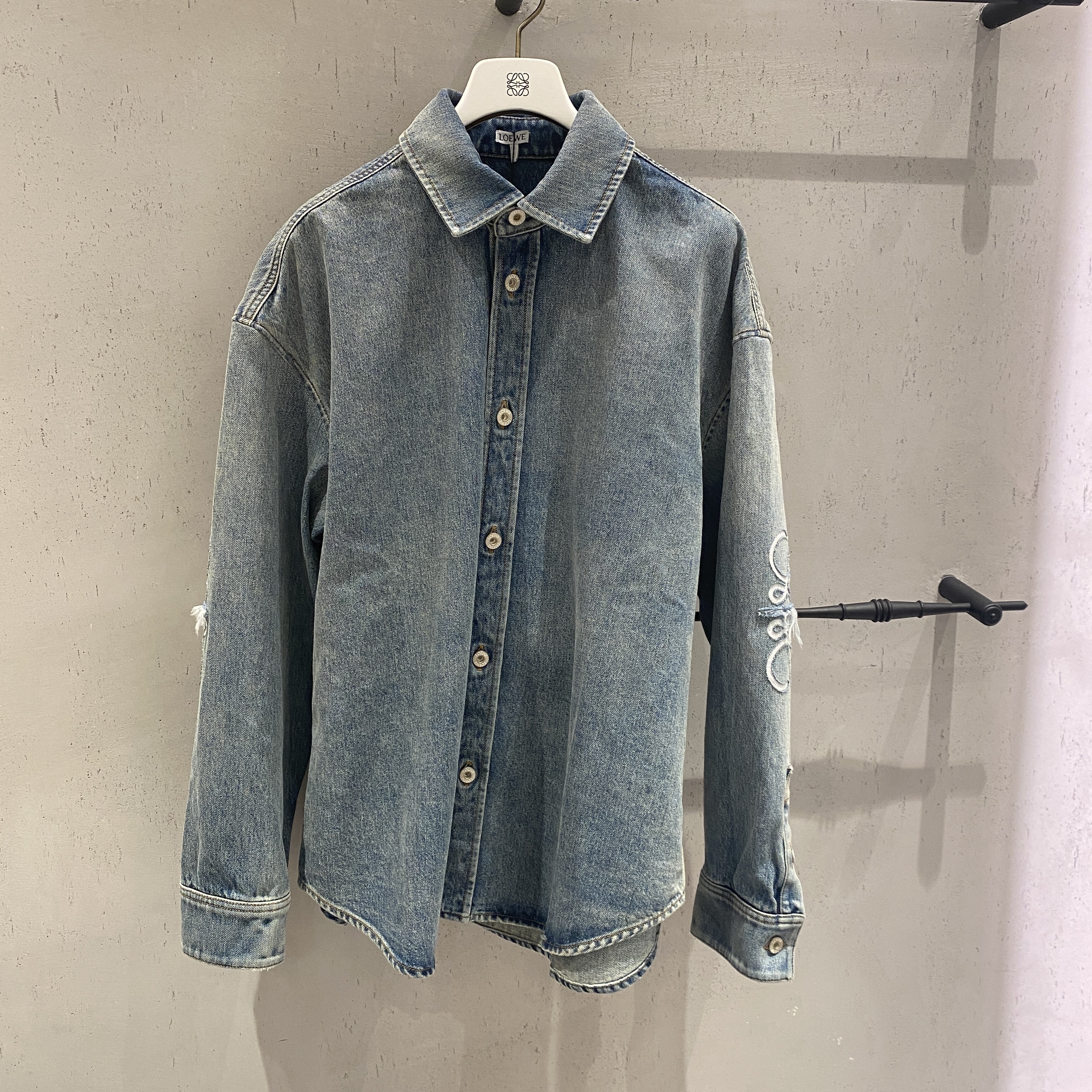 LOEWE☆アナグラム オーバーシャツ（デニム）ウォッシュドデニム
