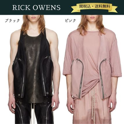 レザー（本革） RICK OWENS(リックオウエンス) ベスト・ジレ(メンズ