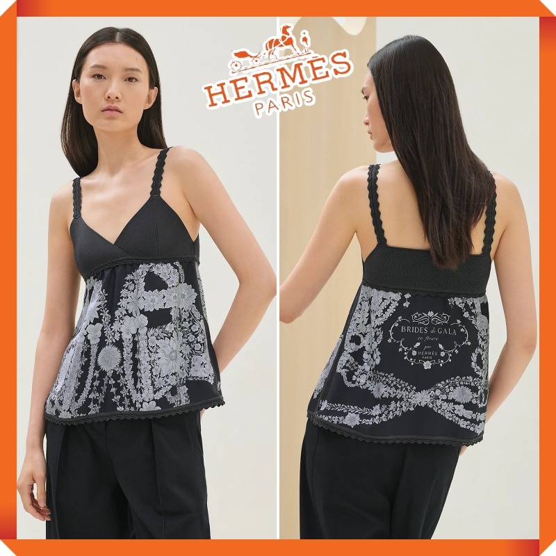 HERMES☆ ツイルレーヌ キャミ《Brides de Gala en Fleurs》
