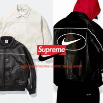 SS25 Supreme Nike Leather Varsity Jacket - ナイキ ジャケット