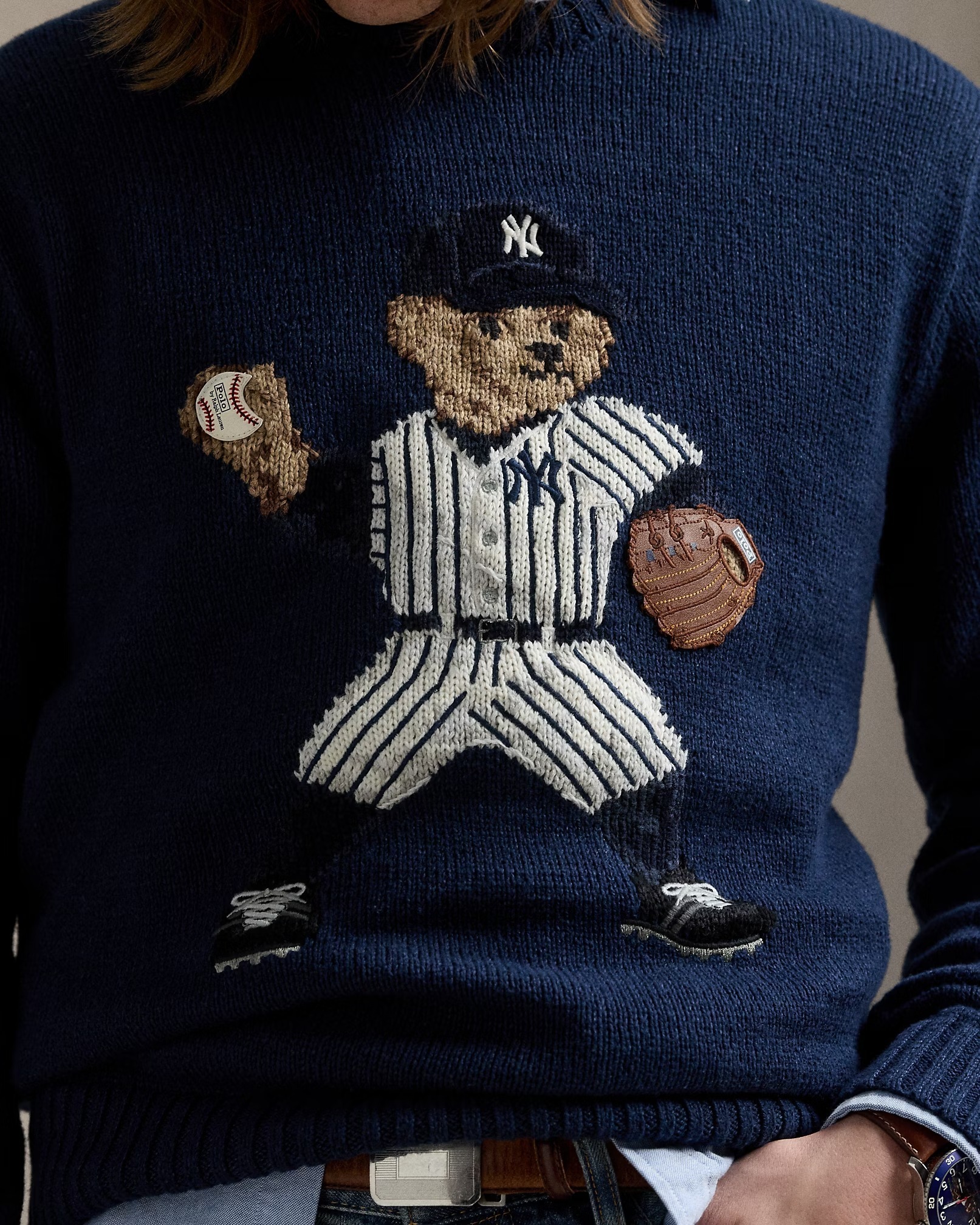 ポロベア【PRL】ポロラルフローレン x MLB ヤンキース セーター (POLO