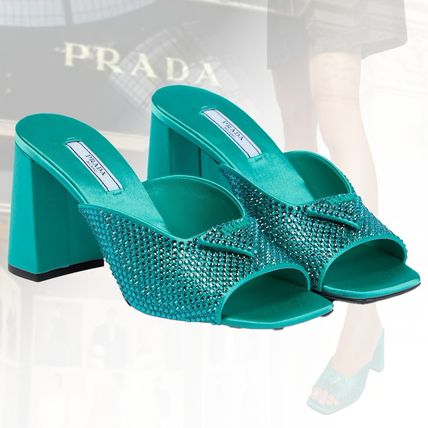 サテン PRADA(プラダ) サンダル・ミュール(レディース) - ブランド通販