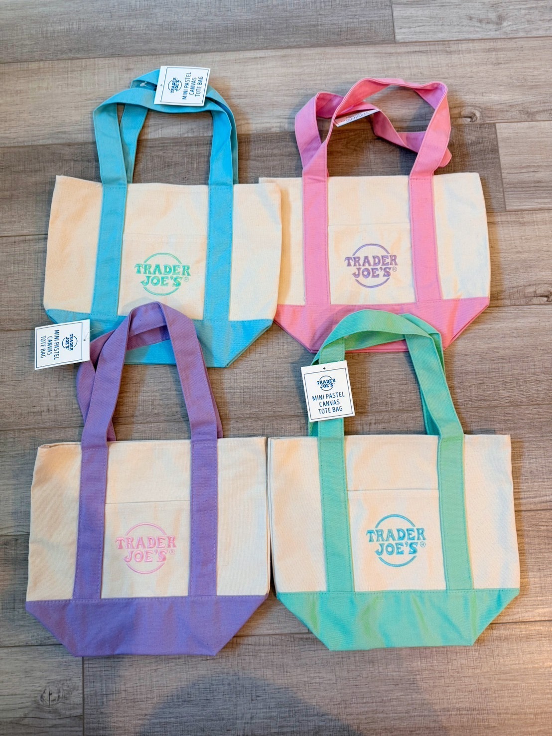 ☆パステル4色☆ ♡トレジョ MINI トートバック♡ (Trader Joe's/エコ