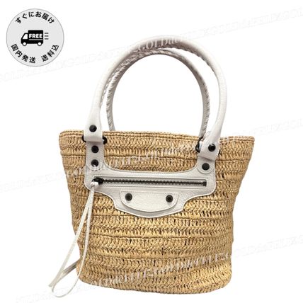 ラフィア BALENCIAGA(バレンシアガ) かごバッグ(レディース