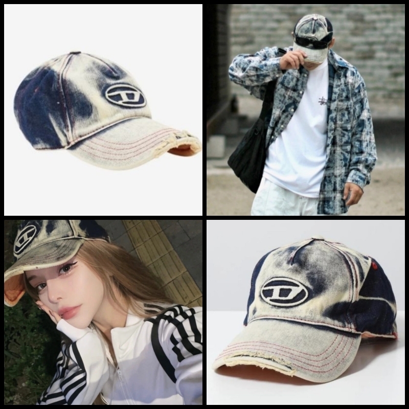 DIESEL] ユニセックス C-SEYMON デニム ベースボールキャップ (DIESEL