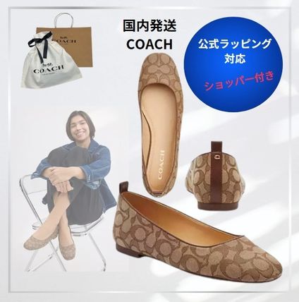 ブラウン（茶色）系 24cm Coach(コーチ) フラットシューズ(レディース