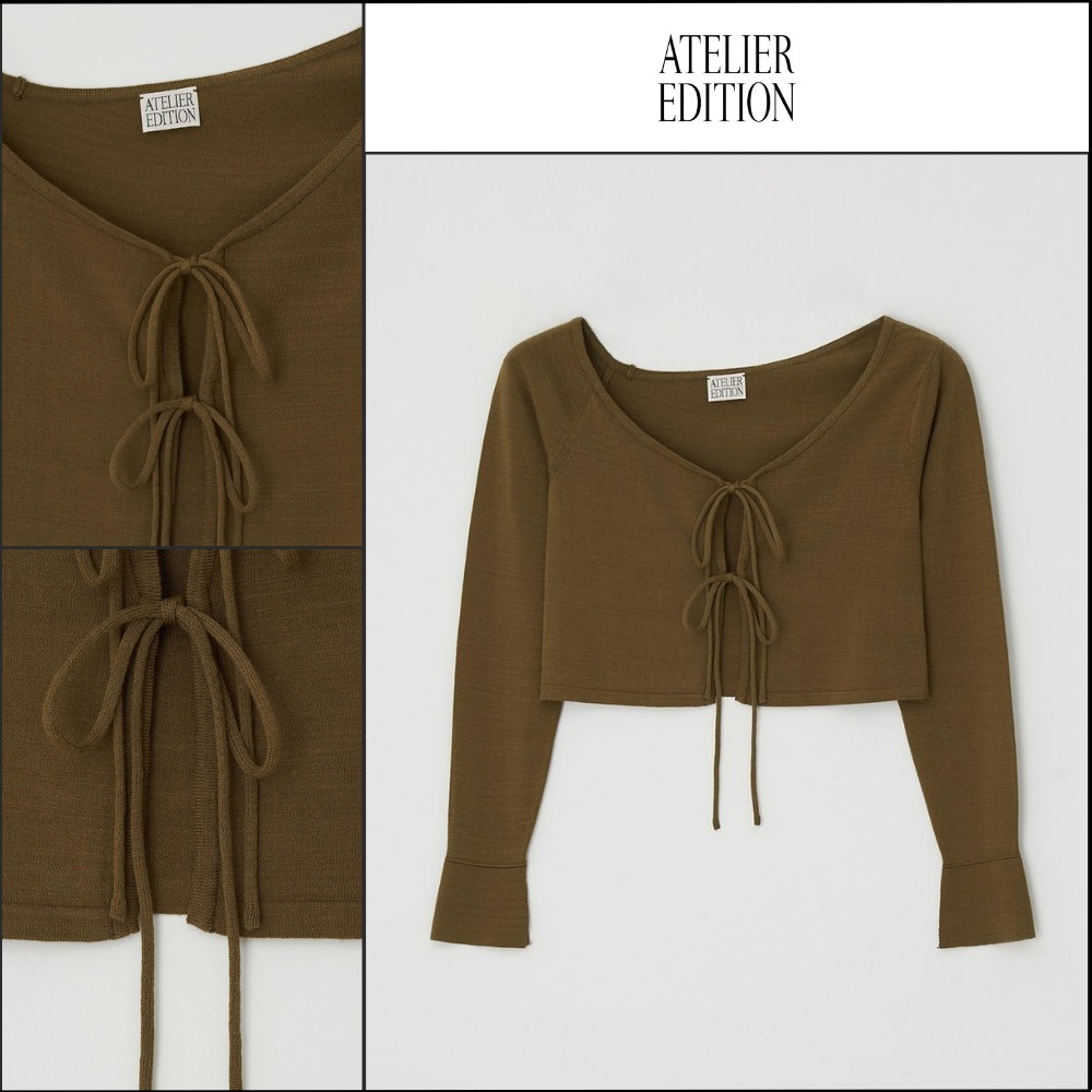 Atelier Edition】Bolero Knit Cardigan Brown