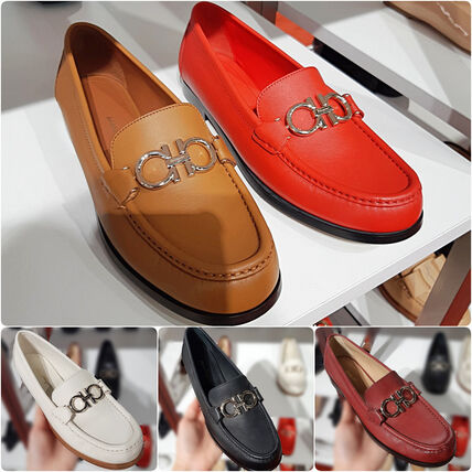 レッド（赤）系 FERRAGAMO(フェラガモ) ローファー・オックスフォード