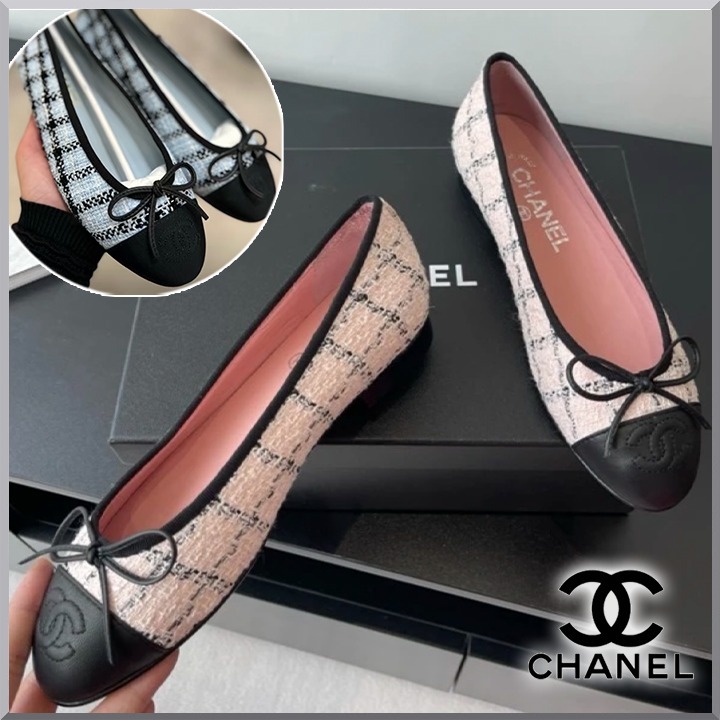 可愛いカラー♡2色》CHANEL ツイード バレリーナ (CHANEL/バレエ