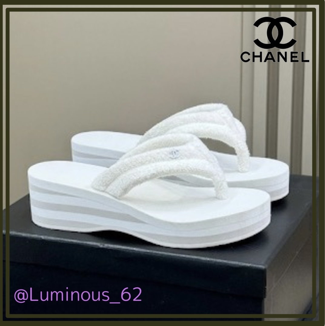 お洒落厚底】*CHANEL* シャネル ビーチサンダル (CHANEL/サンダル