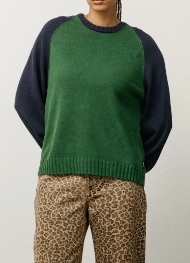 ☆25SS 大人気☆STUSSY COLORBLOCKED RAGLAN KNIT CREW (STUSSY/ニット