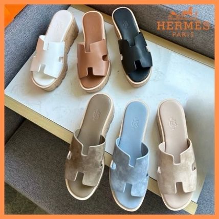 RT ホワイト（白）系 HERMES(エルメス) サンダル・ミュール(レディース