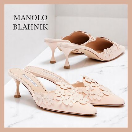 Manolo Blahnik 花柄ミュール 38 Manolo Blahnik 花柄ミュール 38 春
