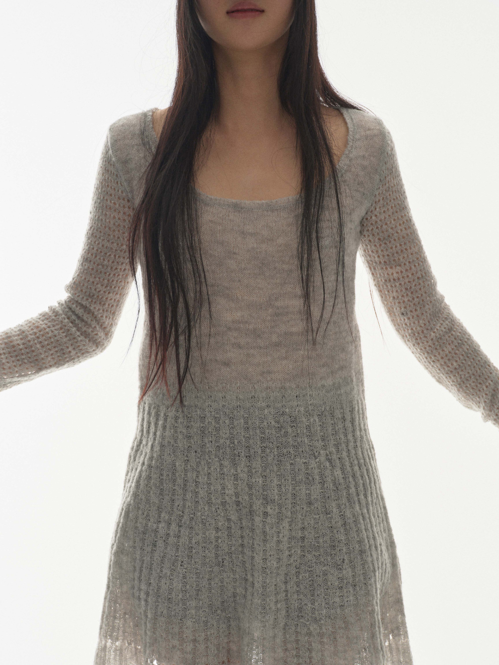 COYSEIO】 SOFT BELL KNIT LIGHT GREY (COYSEIO/ワンピース) 118664719