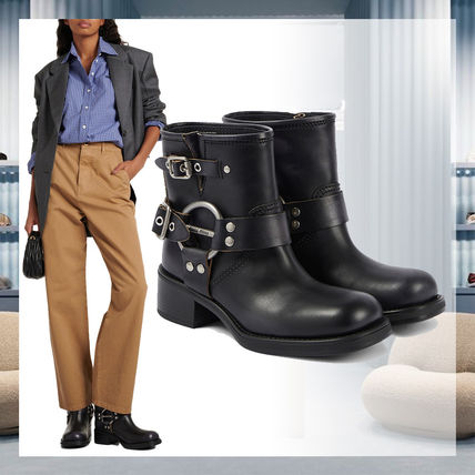 バイカー MiuMiu(ミュウミュウ) ブーツ(レディース) - ブランド通販のBUYMA