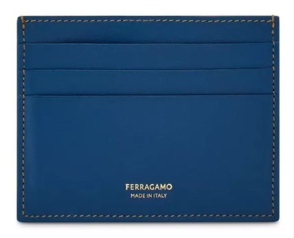 ロゴ ブルー（青）系 FERRAGAMO(フェラガモ) カードケース・名刺入れ