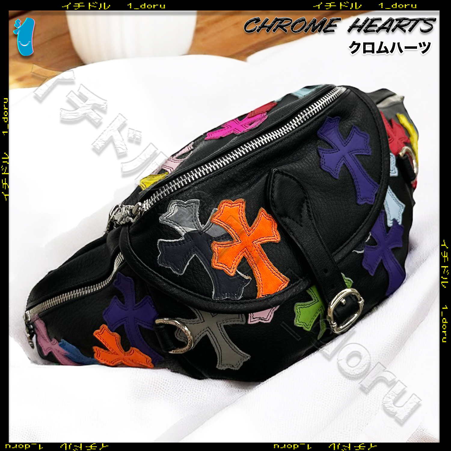 希少！ +CHROME HEARTS+ マルチカラー クロス ショルダーバッグ