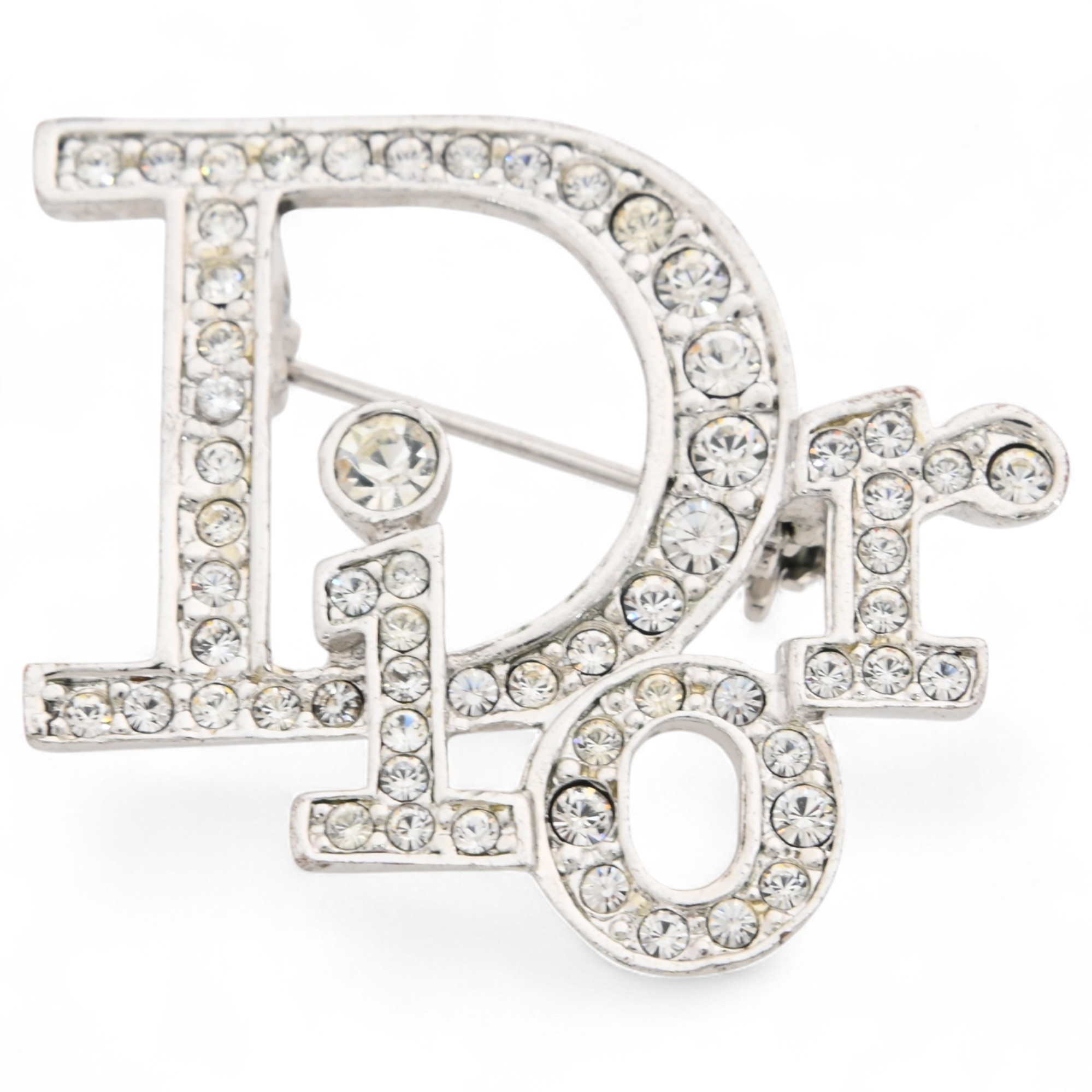 未使用級］DIOR ロープ ラインストーン ツイスト ブローチ ドイツ製