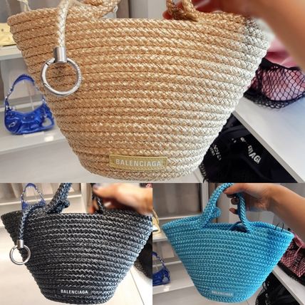 ブルー（青）系 BALENCIAGA(バレンシアガ) かごバッグ(レディース