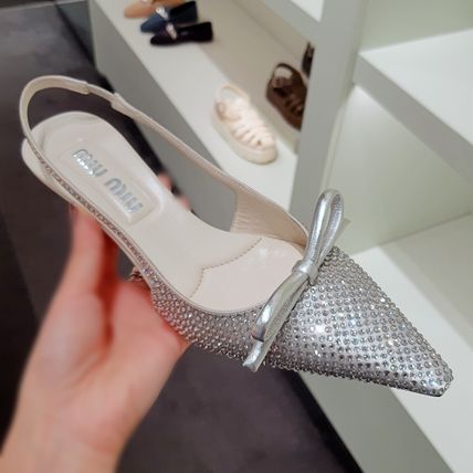 ポインテッドトゥ MiuMiu(ミュウミュウ) サンダル・ミュール